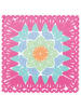 Villa d´Este 6er-Set: Untersetzer "Crochet Square" in Bunt - (L)20 x (B)20 cm