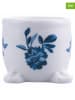 Villa d´Este 6-delige set: eierdoppen wit/donkerblauw - (H)6,3 cm