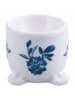 Villa d´Este 6-delige set: eierdoppen wit/donkerblauw - (H)6,3 cm