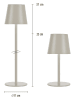 Just Light LED-tafellamp "Euria" grijs - (H)37 x Ø 11 cm