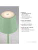Just Light LED-Tischleuchte "Euria" in Grün - (H)37 x Ø 11 cm