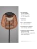 Just Light Staande LED-lamp "Askia" bruin/zwart - (H)120 x Ø 18