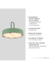 Just Light LED-hanglamp "Akuba" groen - (H)22 x Ø 25 cm
