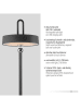 Just Light LED-tafellamp "Amag" zwart - (H)47,2 x Ø 15 cm