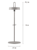 Just Light LED-Tischleuchte "Amag" in Grau - (H)47,2 x Ø 15 cm