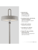 Just Light LED-Tischleuchte "Amag" in Grau - (H)47,2 x Ø 15 cm