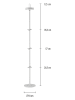 Just Light Staande LED-lamp "Amag" wit - (H)125,2 x Ø 18 cm