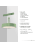 Just Light LED-wandlamp "Arma" groen - (B)19 x (H)8,7 cm