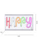 Just Light Decoratieve LED-lamp "Happy" meerkleurig - (B)23 x (H)12,7 x (D)4 cm
