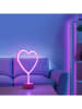 Just Light Decoratieve LED-lamp "Herz" lichtroze - (B)20 x (H)30 cm