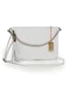 Anna Morellini Leder-Umhängetasche "Alice" in Weiß - (B)22 x (H)18 x (T)2 cm