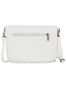 Anna Morellini Leder-Umhängetasche "Alice" in Weiß - (B)22 x (H)18 x (T)2 cm