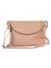 Anna Morellini Leder-Umhängetasche "Alice" in Beige - (B)22 x (H)18 x (T)2 cm