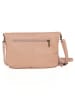 Anna Morellini Leder-Umhängetasche "Alice" in Beige - (B)22 x (H)18 x (T)2 cm
