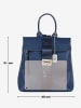 Anna Morellini Leder-Rucksack "Azalea" in Dunkelblau - (B)30 x (H)31 x (T)11 cm