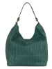 Anna Morellini Leder-Schultertasche "Sebastiana" in Grün - (B)38 x (H)36 x (T)14 cm