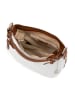 Anna Morellini Leren schoudertas "Fiorella" wit - (B)30 x (H)27 x (D)9 cm
