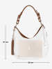 Anna Morellini Leder-Schultertasche "Fiorella" in Weiß - (B)30 x (H)27 x (T)9 cm