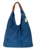 Anna Morellini Leren shopper "Eleonora" blauw - (B)40 x (H)31 x (D)2 cm