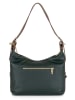 Anna Morellini Leren schoudertas"Marinella" donkergroen - (B)31 x (H)22 x (D)10 cm