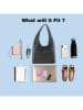 Lucca Baldi Leder-Schultertasche "Barga" in Schwarz - (B)33 x (H)32 x (T)16 cm