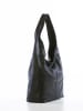 Lucca Baldi Leren schoudertas "Barga" zwart - (B)33 x (H)32 x (D)16 cm