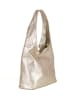 Lucca Baldi Leren schoudertas "Barga" goudkleurig - (B)33 x (H)32 x (D)16 cm