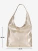 Lucca Baldi Leren schoudertas "Barga" goudkleurig - (B)33 x (H)32 x (D)16 cm