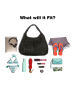 Lucca Baldi Leder-Shopper "Pitigliano" in Schwarz - (B)41 x (H)34 x (T)30 cm
