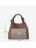 Lucca Baldi Leren handtas "Fosdinovo" lichtbruin - (B)37 x (H)45 x (D)15 cm