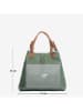 Lucca Baldi Skórzany shopper bag "Fosdinovo" w kolorze zielonym - 37 x 45 x 15 cm