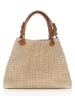 Lucca Baldi Leder-Shopper "Fosdinovo" in Beige - (B)37 x (H)45 x (T)15 cm