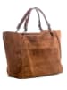 Lucca Baldi Leren shopper "Gimignano" lichtbruin - (B)45 x (H)50 x (D)20 cm