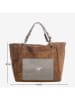 Lucca Baldi Leren shopper "Gimignano" lichtbruin - (B)45 x (H)50 x (D)20 cm