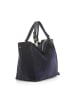Lucca Baldi Leder-Shopper "Gimignano" in Dunkelblau - (B)45 x (H)50 x (T)20 cm