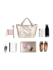 Lucca Baldi Leder-Shopper "Gimignano" in Gold - (B)45 x (H)50 x (T)20 cm