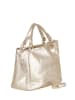 Lucca Baldi Leren shopper "Gimignano" goudkleurig - (B)45 x (H)50 x (D)20 cm