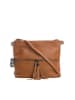 Lucca Baldi Leder-Umhängetasche "Montepulciano" in Hellbraun - (B)36 x (H)23 x (T)10 cm