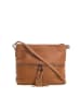 Lucca Baldi Leder-Umhängetasche "Montepulciano" in Hellbraun - (B)36 x (H)23 x (T)10 cm