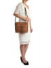 Lucca Baldi Leder-Umhängetasche "Montepulciano" in Hellbraun - (B)36 x (H)23 x (T)10 cm