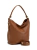 Lucca Baldi Leder-Schultertasche "Carrara" in Hellbraun - (B)36 x (H)28 x (T)12 cm