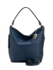 Lucca Baldi Leder-Schultertasche "Carrara" in Dunkelblau - (B)36 x (H)28 x (T)12 cm
