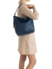 Lucca Baldi Leren schoudertas "Carrara" donkerblauw - (B)36 x (H)28 x (D)12 cm