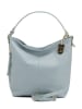 Lucca Baldi Leren schoudertas "Carrara" lichtblauw - (B)36 x (H)28 x (D)12 cm
