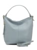 Lucca Baldi Leren schoudertas "Carrara" lichtblauw - (B)36 x (H)28 x (D)12 cm