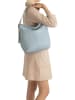 Lucca Baldi Leren schoudertas "Carrara" lichtblauw - (B)36 x (H)28 x (D)12 cm