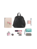 Lucca Baldi Leder-Rucksack "Gambellara" in Schwarz - (B)27 x (H)31 x (T)13 cm