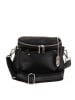 Lucca Baldi Leren schoudertas "Favara" zwart - (B)24 x (H)19 x (D)7 cm