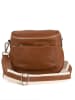 Lucca Baldi Leder-Umhängetasche "Favara" in Hellbraun - (B)24 x (H)19 x (T)7 cm