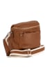 Lucca Baldi Leder-Umhängetasche "Favara" in Hellbraun - (B)24 x (H)19 x (T)7 cm